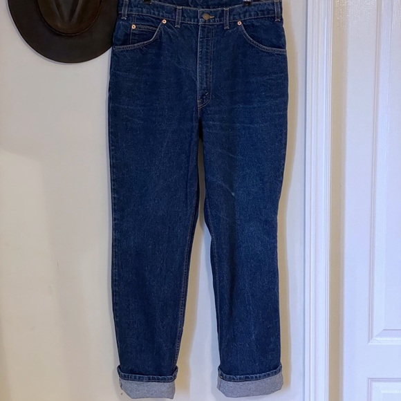 🔥Rare🔥 LEVI’S Orange Tab 619 Straight Leg High Rise Dark Wash Jeans 🇨🇦 - Picture 4 of 16